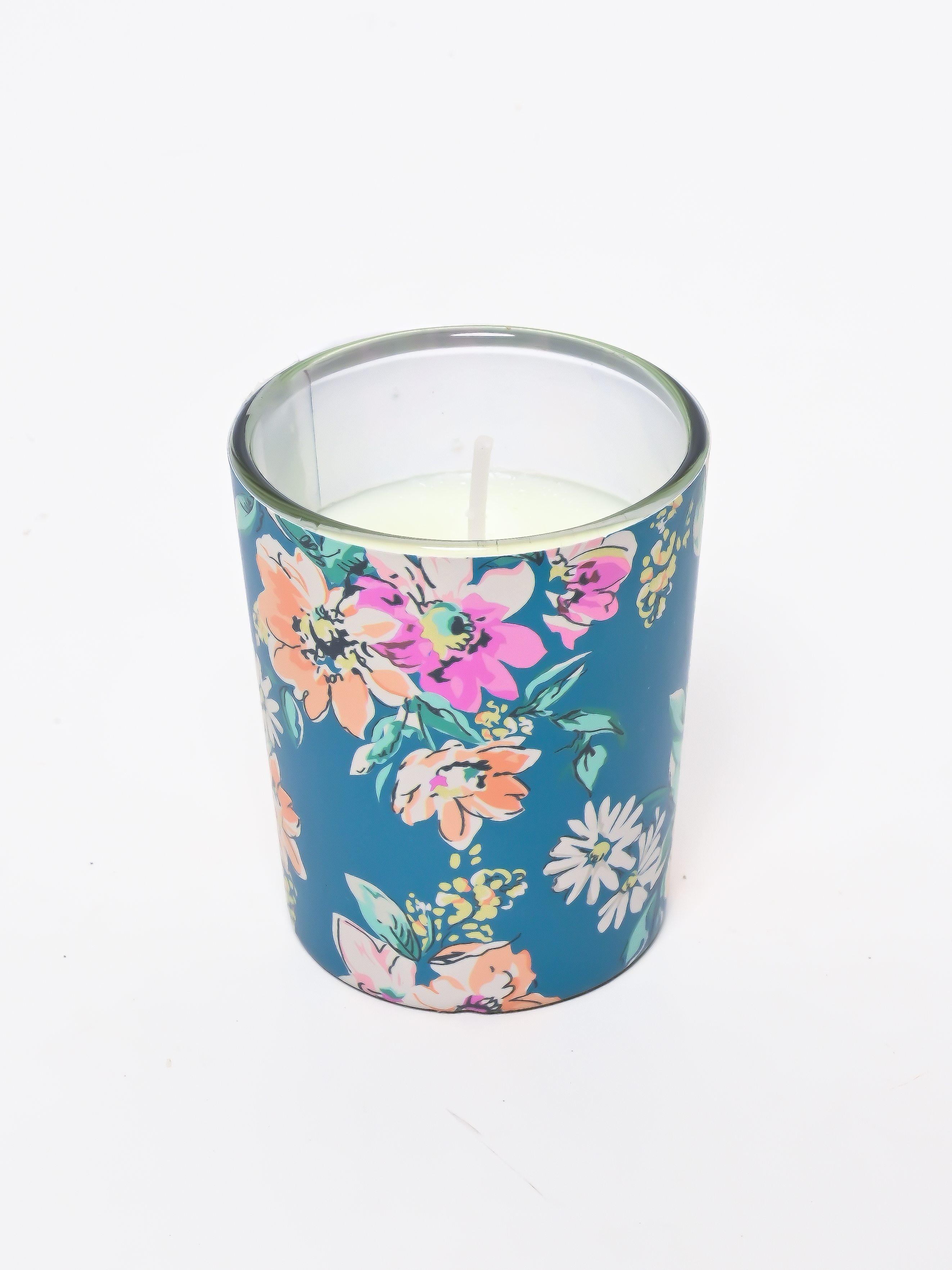Floriana Emerald Blue Candle Set, view 2